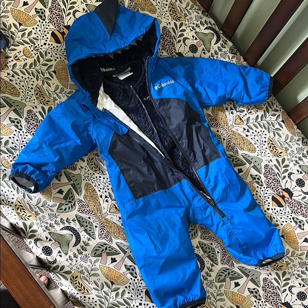 Columbia Blue and Black Infant Snowsuit